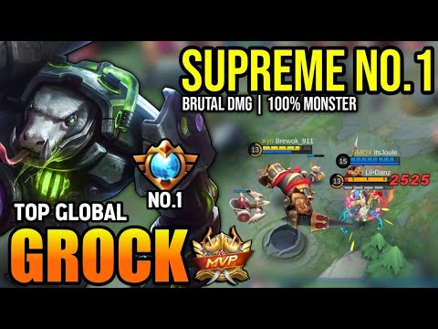 GROCK BEST BUILD 2023 | TOP GLOBAL GROCK GAMEPLAY | MOBILE LEGENDS✓