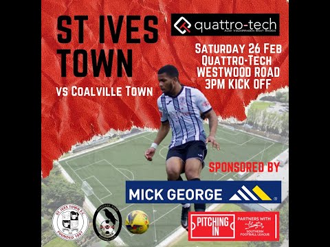 St Ives T 2 Coalville T 3 - Southern League Prem Central - 26 February 2022 - IVES HIGHLIGHTS ONLY