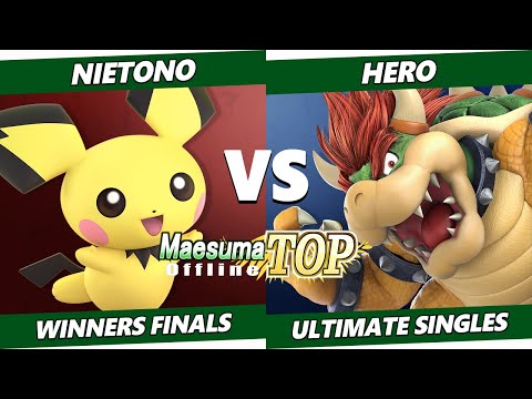 MaesumaTOP#8 Winners Finals - Nietono (Pichu) Vs. Hero (Bowser) SSBU Ultimate Tournament