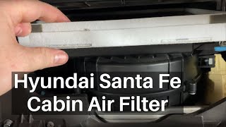How To Change 2019 - 2020 Hyundai Santa Fe Cabin Air filter - Replace Remove Replacement Location