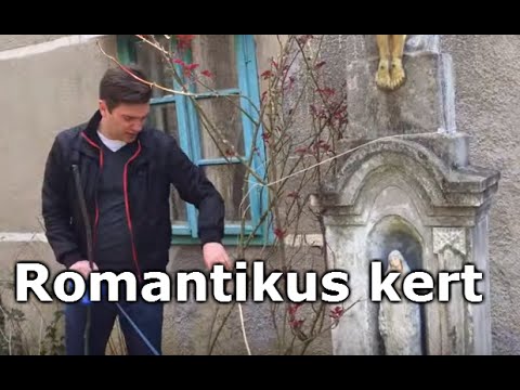Romantikus kert: vadrózsa és feszület