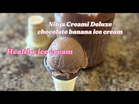 Ninja Creami Deluxe Recipe/Healthy chocolate banana ice cream #ninjacreami #healthyicecream #recipe
