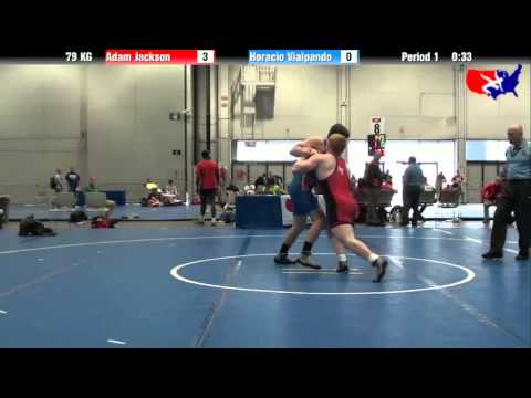 Adam Jackson vs. Horacio Vialpando at 2013 Junior Nationals - FILA - GR