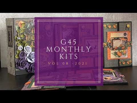 G45 Monthly Kits Vol 08 2021 - Pop Up Album, Treat Bag Trio, and Shutter Card Set