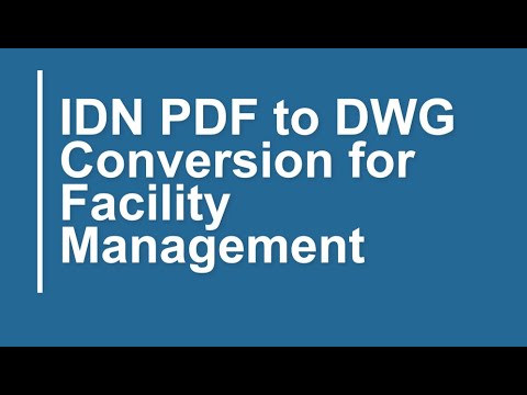 PDF to CAD Conversion for CAFM