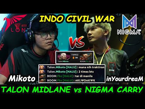 New Talon Esports Dota 2 MIDLANE Mikoto vs Nigma Inyourdream Monkey King Dota 2 pro Gameplay
