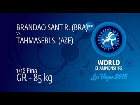 1/16 GR - 85 kg: S. TAHMASEBI (AZE) df. R. BRANDAO SANT (BRA) by TF, 8-0