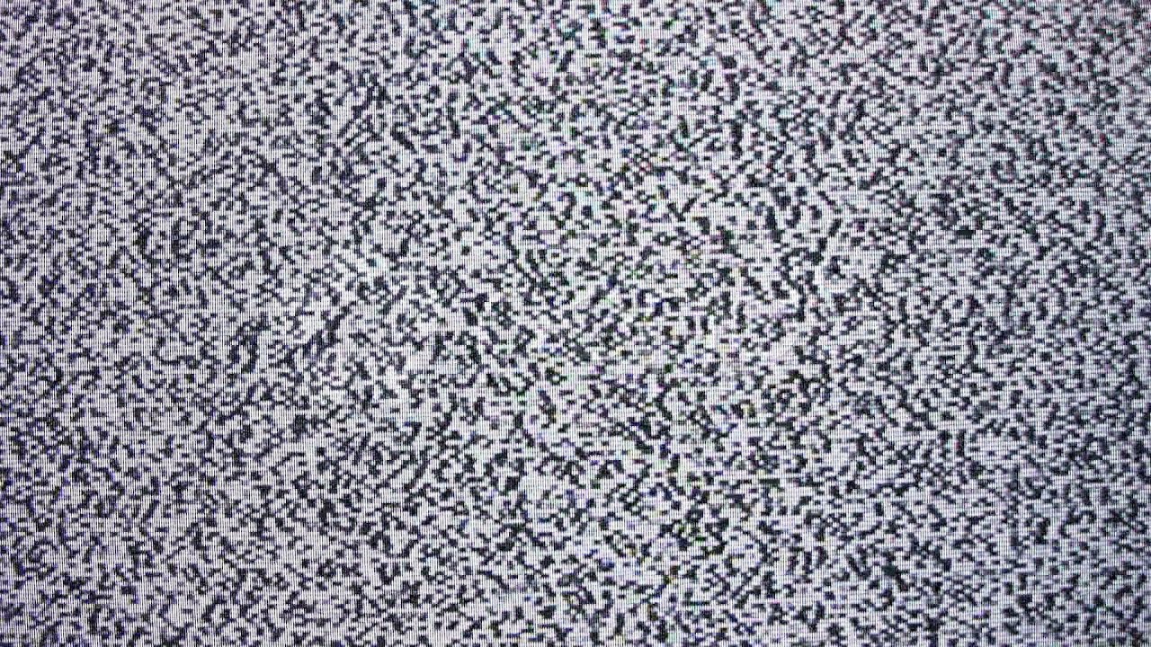 Tv Screen With White Noise Or Static Snow.. Stock Footage