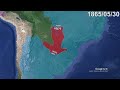 Paraguayan War in 1 minute using Google Earth