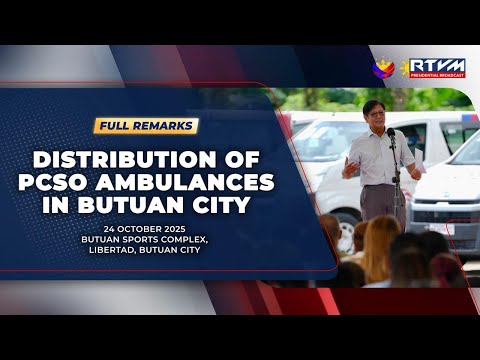 Distribution of PCSO Ambulances in Butuan City (Speech)
