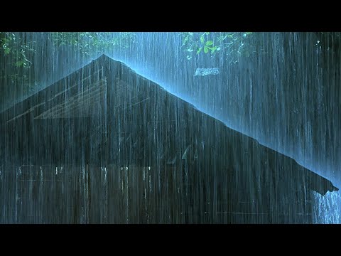 🔴 Pioggia su un Tetto di Lamiera per Dormire, Sonno Profondo con Pioggia Battente e Tuoni sul Tetto