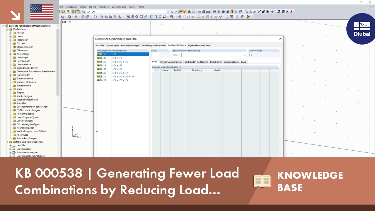 KB 000538 | Generating Fewer Load Combinations by Reducing Load Cases