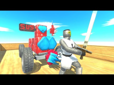 ESCAPE FROM SUS CAR AMONG US  -  ANIMAL REVOLT BATTLE SIMULATOR
