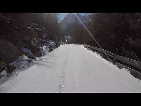 Skiing 2022, Saas-Grund, red run from Kreuzboden (2.400 m) to Saas-Grund (1.560 m)