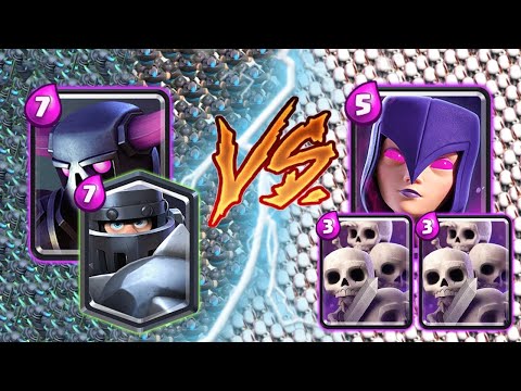 PEKKA + MEGA KNIGHT 🆚 WITCH + 2x SKELETON ARMY