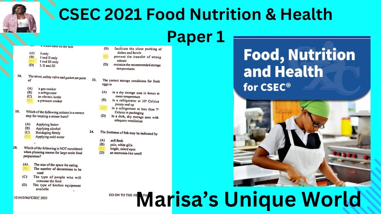 2021 (P1) CSEC Food, Nutrition and Health (Paper 1