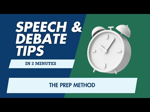 Speech & Debate Tips: The PREP Method
