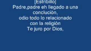 porta-confesiones con letra