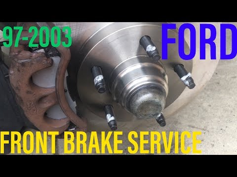 How To Replace Front Wheel Bearings Rotors & Brake Pads On 97-2003 2WD Ford F-150 Expedition RWD 2x4