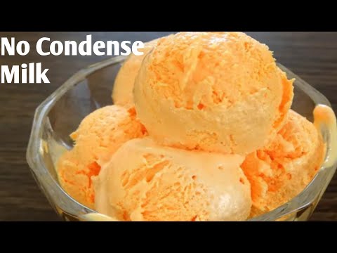 How to Make Orange 🍊 Ice cream 🍦|Easy Homemade Ice-cream Recipe by Uzma Naureen