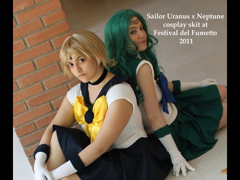 Sailor Uranus Neptune cosplay skit - Festival del fumetto 2011