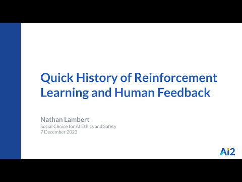 15min History of Reinforcement Learning and Human Feedback