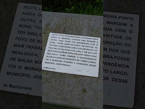 Primeira ponte entre os municípios de Balsa Nova e Lapa-PR #ponte #rio #parana #balsanova #lapa