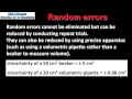 11.1 Random and systematic errors (SL)
