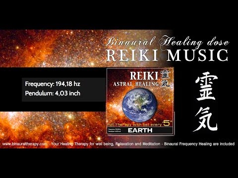 靈氣 Reiki Music Healing: EARTH Meditation (Real Planet Frequencies Therapy with Bell Every 5 Minutes)