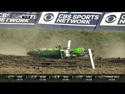 Sterry crashes - MX2 Race 2 - MXGP of Italy - Imola 2019