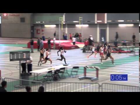 60m F - Qualif 1 - Bykovskaia-Dominique - Université McGill Rencontre ouverte MARTLET, Montréal 2015