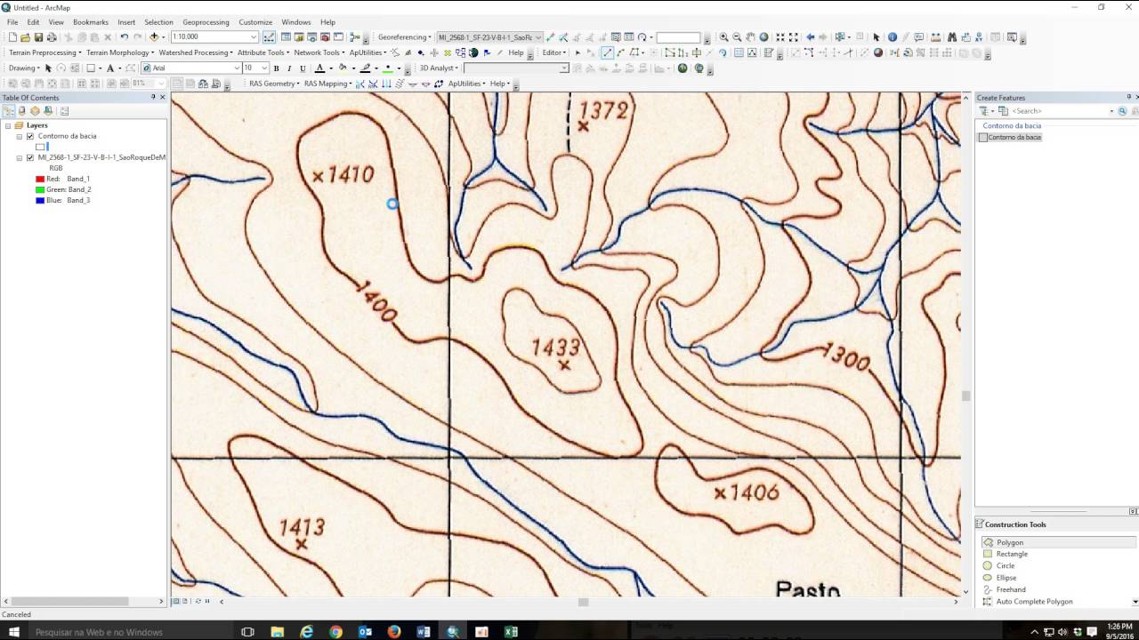 exercício delimitação de bacias - hidrologia