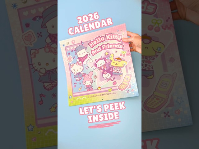 Vídeo relacionado con Sanrio Calendario de anillos, 2026, estrellas gemelas, papel Kiki Lara, mesa 622061