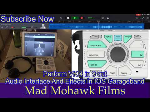 TC Helicon Perform VK and iPad Garageband