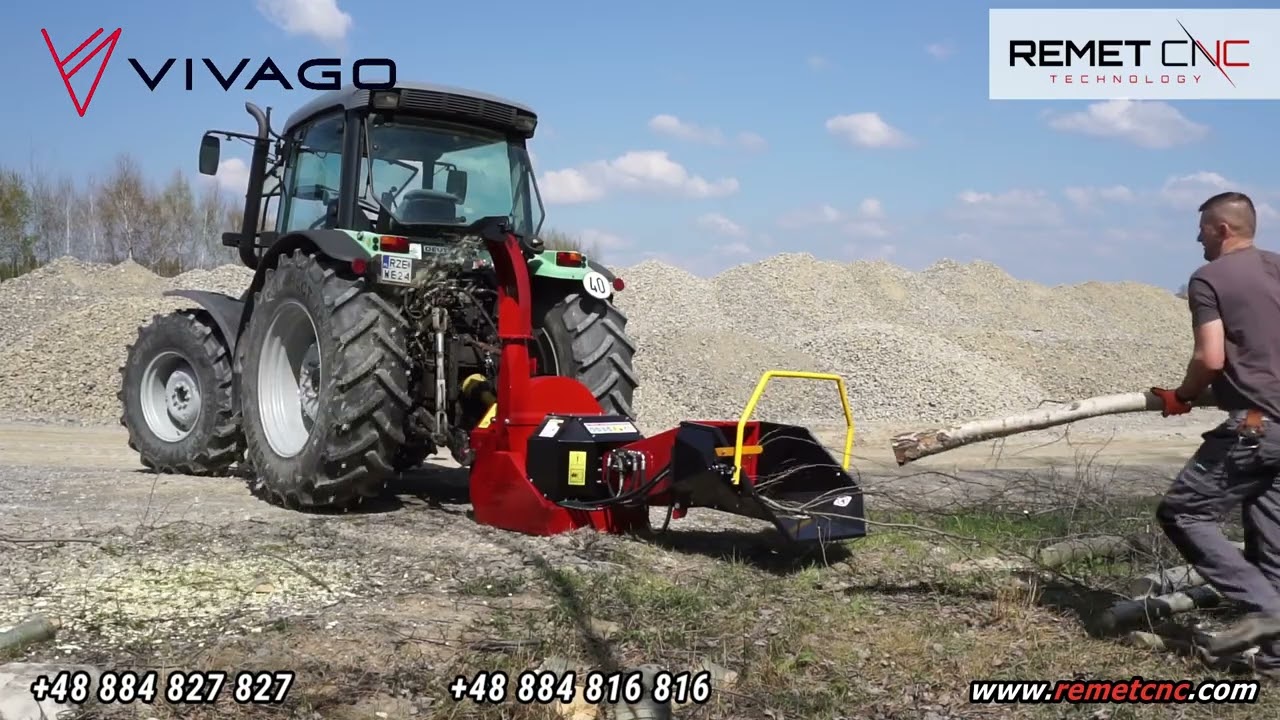 Ágdaráló traktorhoz - kardánhajtás – REMET RT-690R (PRO) - adagoló görgőkkel