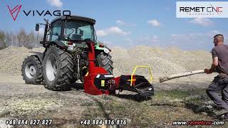 Ágdaráló traktorhoz - kardánhajtás – REMET RT-690R (PRO) - adagoló görgőkkel