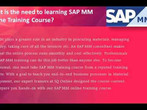 A Beginners’ Guide to SAP MM tutorial – IQ Online Training