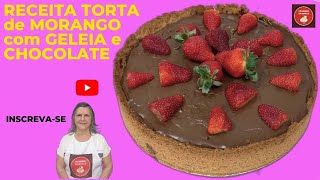 COMO FAZER TORTA MOUSSE DE MORANGO com GELEIA e GANACHE DE CHOCOLATE