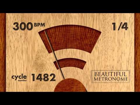 300 BPM 1/4 Wood Metronome HD