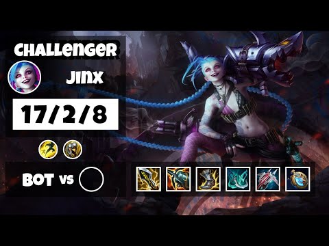 Jinx Bot Lane 11.11 Challenger Gameplay Replay S11 (17/2/8) - TURKISH