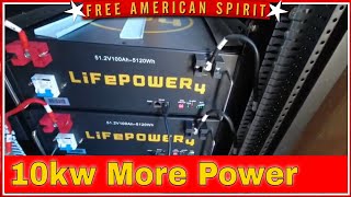 48v Lifepo4 5kw battery install wired to SPF 5000 ES growatt inverter for 5kw off grid solar system