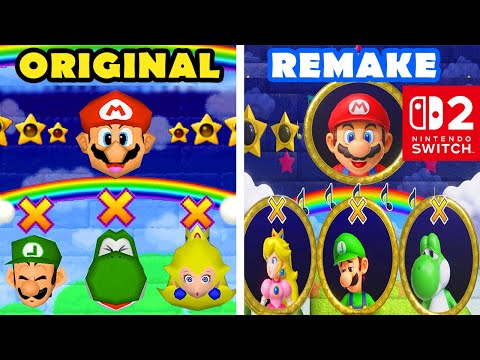 Mario Party Superstars (Switch 2) vs Mario Party 2 - Lucky Day of Mario vs Peach vs Yoshi (4K 60FPS)