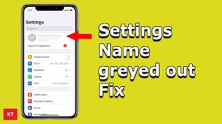 iPhone settings name greyed out | How do I Fix my greyed Apple ID