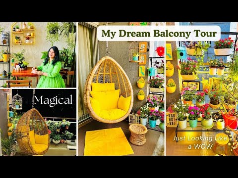 Diwali Balcony Tour & Organization Ideas | DIY Decor With Lights / Terrace Garden Decorating Tips