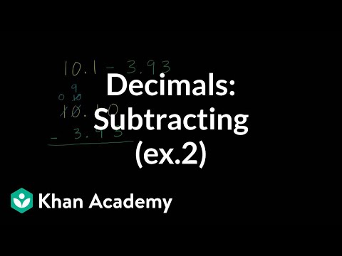 Subtracting decimals