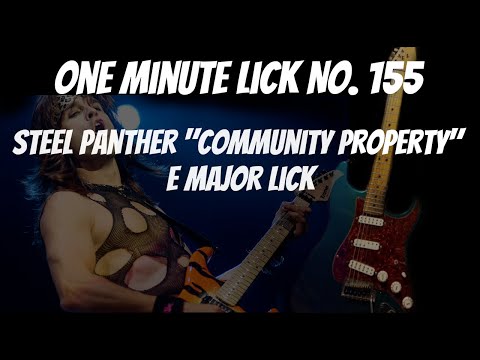 One Minute Lick No. 155 Satchel Steel Panther "Community Property" E Major Lick