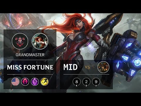 Miss Fortune Mid vs Cassiopeia - NA Grandmaster Patch 9.12