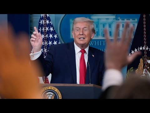President Trump hosts White House press briefing after one year in office