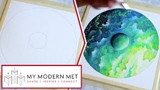 Lonely Planet + Lightning Galaxy Paintings by Humby Art