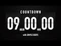 9 Hour Countdown Timer Flip Clock With Simple Beeps